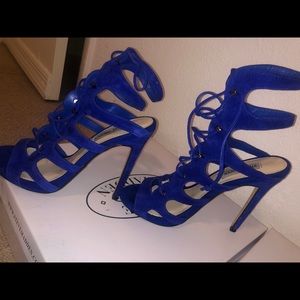 Steve Madden Megann Blue Suede heels